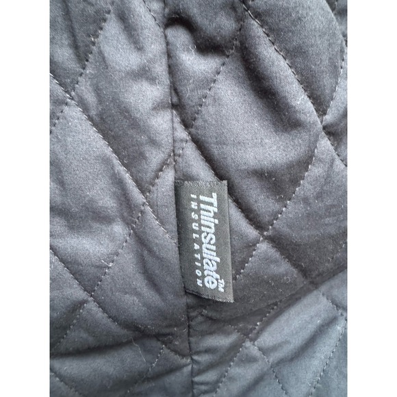 LL Bean 100% Wool Coat Quilted Lining Insulated Zip Mens XL Tall Green - Picture 8 of 8